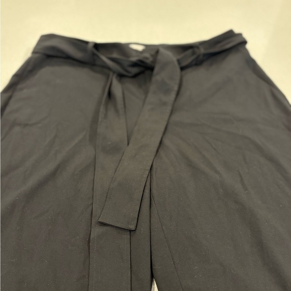 a new day Black Wide Leg Pants with Tie Waist - Picture 2 of 6